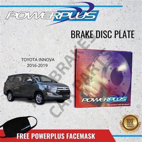 Powerplus Rotor Disc Brake Plate Front for Toyota INNOVA 2016 .